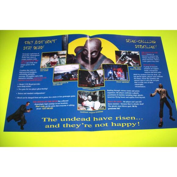 House Of The Dead Arcade Flyer Fold-out Original 1996 Horror Art - Picture 2 of 3